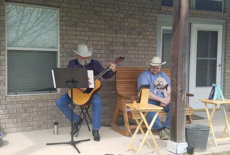 Sam and Nate Streaming Back Porch Worship